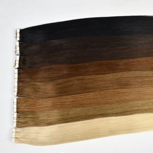 Amygirl Luxury European 100% Virgin <b>Remy</b> <b>Human</b> <b>Hair</b> <b>Extensions</b> Balayage Invisible Tape Machine Double Weft Straight All Colors - Product Image 1