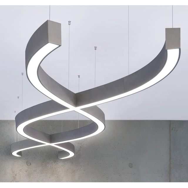 Linear S Shape Decorative LED Aluminum Profileled Strip Light for Roof Corner Aluminium Profile Ceiling Light
