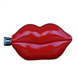 Распродажа, красная набедренная мини-фляжка в форме рта, специальный подарок, алкоголь, 6 унций