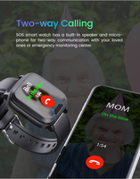 Montre GPS Tracker 4G pour enfants-Surveillance à distance, alarme SOS et contrôle des applications