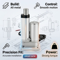 Aktuator Linear Elektrik Mini DC12V Multifungsi 550mm Stroke 1500N-100N Beban Motor Sikat untuk Robot