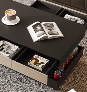طاولة قهوة مستطيلة الشكل لغرفة المعيشة مع مساحة تخزين دورية - Product Image 5