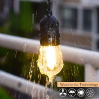 Guirlandes lumineuses Edison S14 pour l'extérieur, étanches, pour la décoration de mariage, de fête ou de lieu événementiel