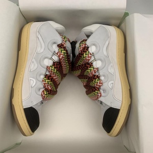 Chaussures de sport de luxe en cuir véritable de créateur, baskets plateforme de haute qualité avec lacets larges, chaussures décontractées tendance et à la mode - Product Image 3