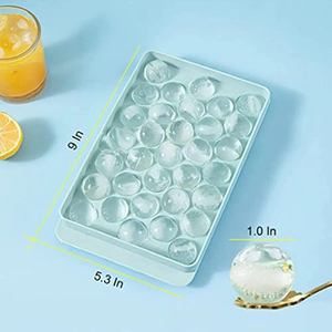 Syw674 Top Seller Bpa Free Plastic Mini Round Ball <b>Maker</b> Mold Cube Tray With Lid and Bin Ice Scoop - Product Image 5