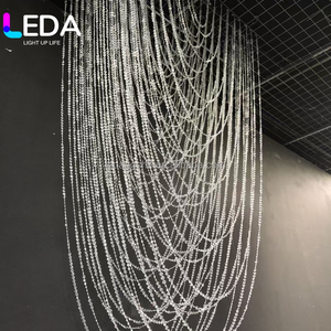 LEDA Wedding Road Guide <b>Ceiling</b> Stage Background Decoration Finished Pearl Curtain Wave Pendant Wedding Flying Butterfly Bead St - Product Image 2