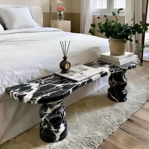 Table <span class=keywords><strong>console</strong></span> élégante en marbre Calacatta Viola moderne, table <span class=keywords><strong>console</strong></span> en marbre pour salon, table <span class=keywords><strong>console</strong></span> pour couloir, entrée, <span class=keywords><strong>extensible</strong></span> - Product Image 5