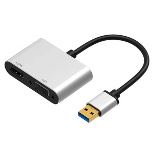 2 Trong 1 <span class=keywords><strong>USB</strong></span> <span class=keywords><strong>3.0</strong></span> <span class=keywords><strong>Hub</strong></span> Để VGA Chuyển Đổi Adapter Cho Máy Tính Xách Tay Hợp Kim Nhôm 2-4 Cổng 12-Tháng Bảo Hành Tùy Chỉnh Thương Hiệu Trong Kho - Product Image 6