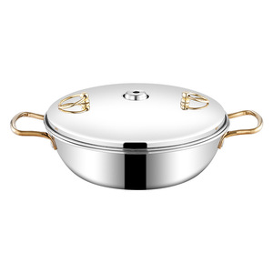 Cuisinière à induction unique commerciale <span class=keywords><strong>cheminée</strong></span> en acier inoxydable marmite petits pots universels à soupe poêle à Cassette en métal - Product Image 1