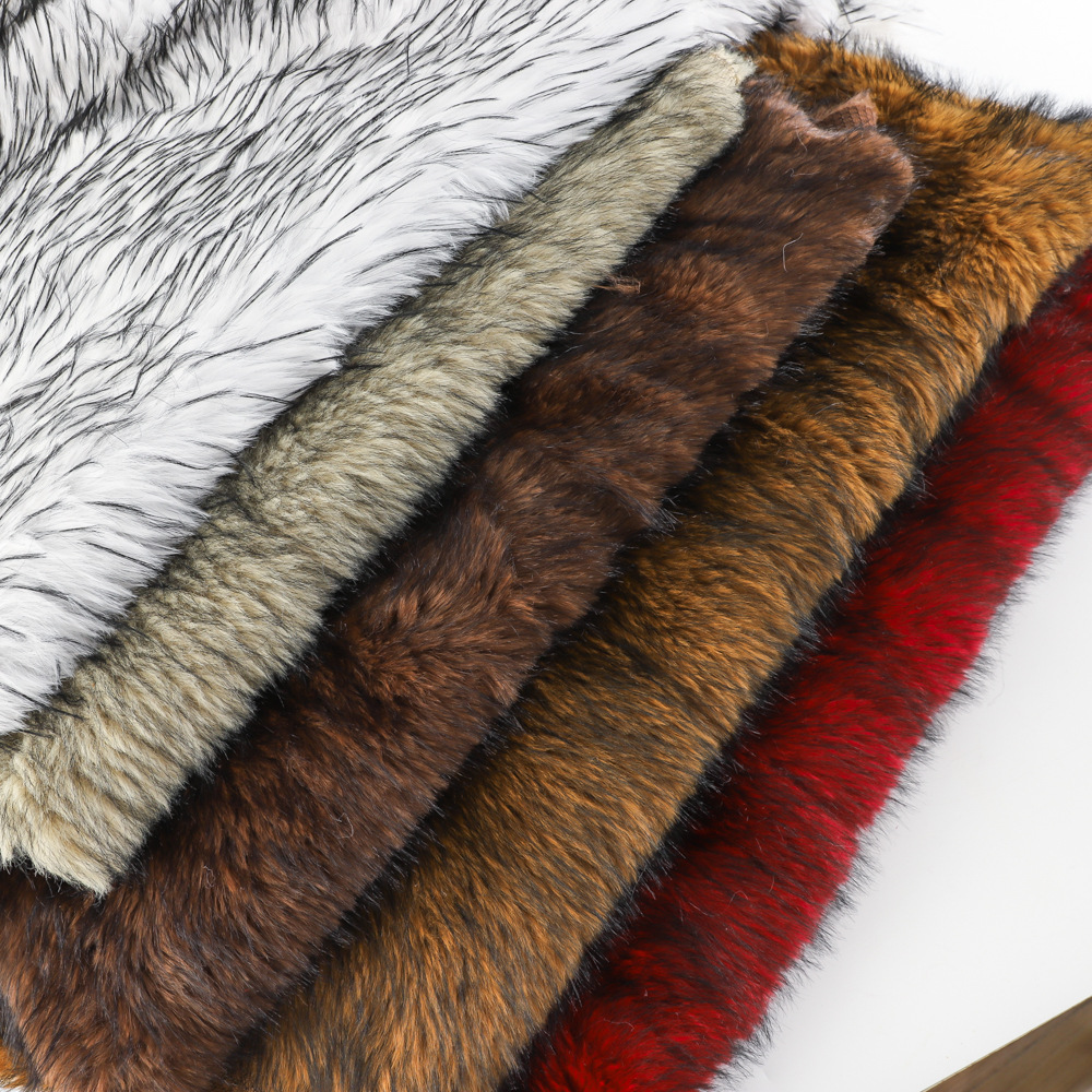 Customized 100% Polyester Jacquard Faux Synthetic Faux Fur Fabric for Pet Nest Cushion Car Seat Cover Garments Hats