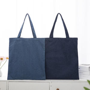 Sac Denim à la main lavé pur nouveau sac unique en toile à bandoulière vente directe d'usine sac denim en coton à la mode simple - Product Image 3