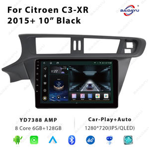 Supporto per Cruscotto BAIDAYU con Schermo Touch, GPS Integrato, CarPlay, Android Auto, USB, IPS, Garanzia di 1 Anno per <span class=keywords><strong>Citroen</strong></span> <span class=keywords><strong>C3</strong></span>-XR 2015+ da 10 Pollici Nero - Product Image 2