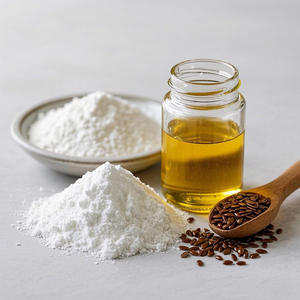 زيت بذور الكتان الطبيعي عالي الجودة وبذور الكتان المضغوط على البارد يستخدم الجلد بأقل سعر زيت بذور الكتان - Product Image 4