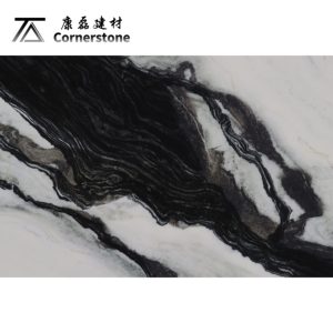 Cao cấp hiện đại Panda trắng cái nhìn thạch anh đá slab <span class=keywords><strong>Countertop</strong></span> nhà bếp Vanity Đầu Chuyên Nghiệp Nhà sản xuất 3D in cho sàn - Product Image 2