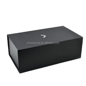 صندوق هدايا من الورق المقوى الأسود قابل للتخصيص عالي الجودة قابل لإعادة التدوير للأحذية والملابس قابل للطي مطفي نقش مغناطيسي صلب - Product Image 2