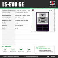 Speaker EVO 6 3 Way 15 inci LS- Evo6e Pro Point Source Loudspeaker untuk Sistem Suara Klub Konser PA Audio Profesional EVO 6E
