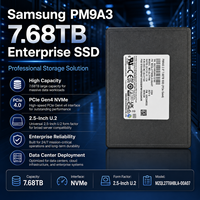 Untuk Samsung PM9A3 MZQL27T6HBLA-00A07 7.68TB Enterprise NVMe SSD, 2.5" U.2 PCIe 4.0 X4 NVMe TLC Server Solid State Drive
