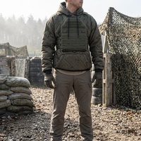 Sweat à capuche matelassé thermique en nylon imperméable léger et isolé MITO pour le camping en plein air, la randonnée et l'hiver, noir