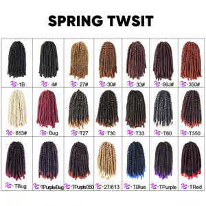 Printemps Afro Twist Tresses Crochet Cheveux Crochet Tressage Extension De Cheveux Attachement Crée Distressed Locs Bomb Passion Twist - Product Image 6