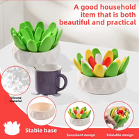 Nouveau Design mignon anti-dérapant Silicone sous-verres coloré maison thé tasse Pot bol Pad napperon bureau boisson Table décor accessoires