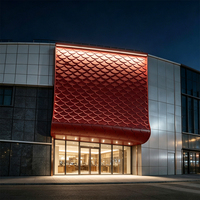 Panneau de façade en aluminium courbé sur mesure, forme spéciale, revêtement en aluminium pour la décoration des murs extérieurs des magasins