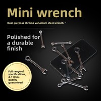 Lot de 10 clés à douille ouvertes double extrémité métriques/im impériales, mini clés Torx, clés de poche OEM en acier au chrome vanadium
