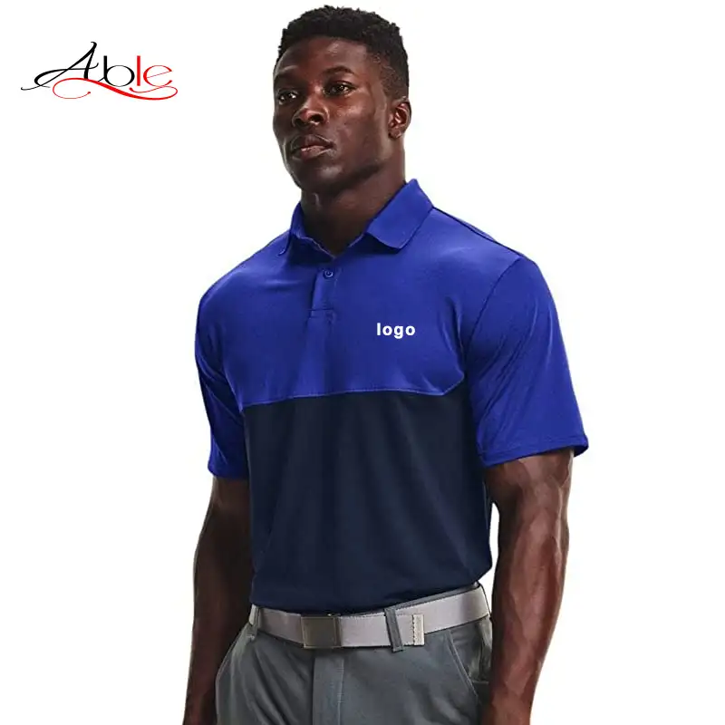 Camicia da Golf in grado di prestazione in fabbrica camisetas de ejercicio de hombre baju polo colletto a blocchi di colore polo manica corta per uomo
