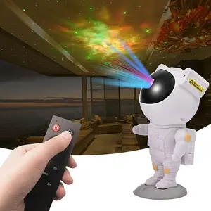 작은 우주 비행사 별이 빛나는 프로젝터 천장 램프 조명 침실 다채로운 천장 램프 Led