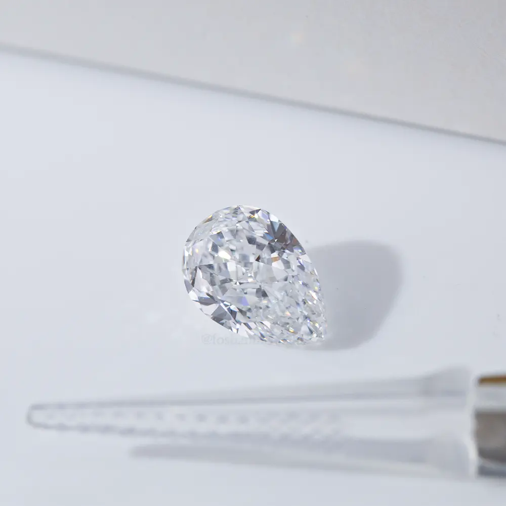 In Stock Synthetic Diamonds Manufacturing 3ct Pear Lab Grown Engagement Ring Diamond