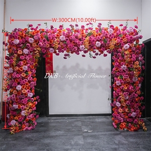 Arco de Flores Artificial Ecológico y Duradero Hecho a Mano por DKB, Arco de Flores Cuadrado para Decoración de Fondo de Boda - Product Image 2