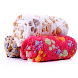 Tapis de lit chaud à imprimé de pattes, 1 paire, couvertures douces pour animaux de compagnie, chiens et chats, vente en gros - Product Image 2