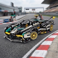Ensemble de blocs de construction mécaniques de supercar V12, voiture de course technique à monter soi-même, améliorable en version télécommandée, cadeau pour garçons
