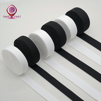 Vente en gros Chine : Bande élastique plate extensible en imitation nylon, 15 cm x 10 cm de large, noir et blanc, pour la confection de vêtements
