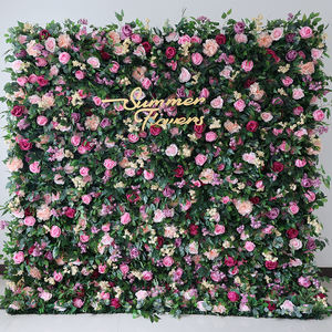 Fondo de Pared de Flores Artificiales Decorativo 3D Personalizado 8x8, Telón de Fondo de Pared de Flores Simuladas - Product Image 6