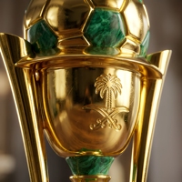 Trophée de football personnalisé de style saoudien en métal doré et vert avec base en marbre, boîte cadeau en cuir, récompense pour les champions