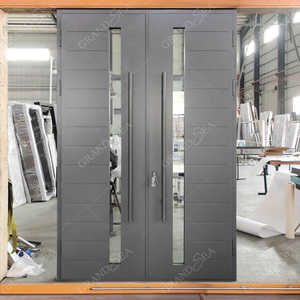 Moderne Turkse beveiligingsdeuren met dubbele deuren voor buiten, eenvoudig <span class=keywords><strong>design</strong></span>, toegangsdeur met beveiliging, rechtstreeks vanuit de Chinese fabriek. - Product Image 4