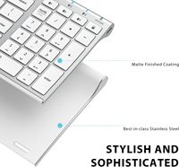 Clavier sans fil IClever BK10 pour 5.1, pavé numérique 101 touches, design ergonomique, compatibilité multi-appareils, USB-C, Mac, iPad