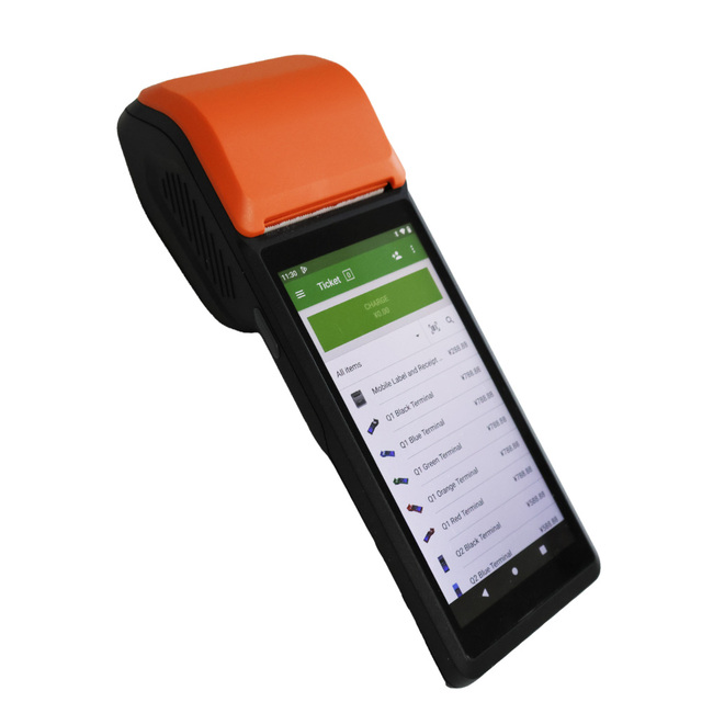 Loyverse POS Terminal PDA Android Handheld Restaurant Shop Cash Registers Wireless Bill Machine Thermal Printer Mobile 4G WIFI