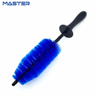 Maître M71037B-S Non-Zéro Mémoire Ultra Doux Poils Facile Atteindre Bleu Couleur Petit De Roue De Voiture Jante Détaillant et Valeting Brosse