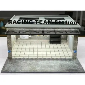 1:18 Simulation Parking Lot Model Underground Garage Live Display Car Model Storage Box Dustproof Toy Car Locker