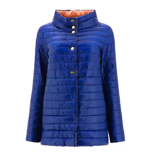 AQTQ Casaco acolchoado ultraleve reversível para mulheres, casaco de reboque leve e acolchoado, reutilizável e repelente à água