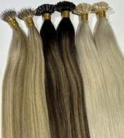 Extensions de cheveux humains pré-collées à la kératine, qualité professionnelle, normes de salon, colle italienne, Remy, double tirage, pointe en U
