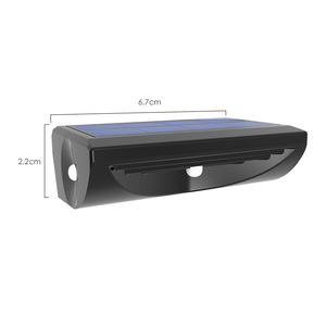 Lampe murale solaire 3 LED blanc chaud IP65 étanche avec détecteur de mouvement pour extérieur, jardin, cour, clôture - Product Image 3