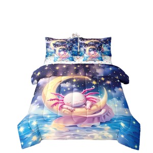 <span class=keywords><strong>Couette</strong></span> en coton et soie confortable Variety Dream Axolotl pour ensemble de couettes transfrontalières, impression numérique personnalisable - Product Image 5
