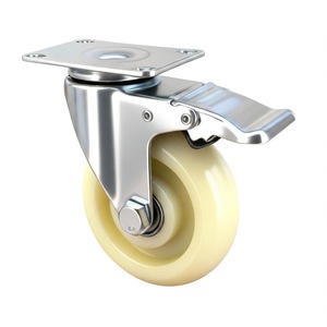 Universal Polyurethane Casters Brake 3 Inch Diameter Modern for Bathroom Living Room Industrial Use Trolley Wheel Runner - Product Image 2