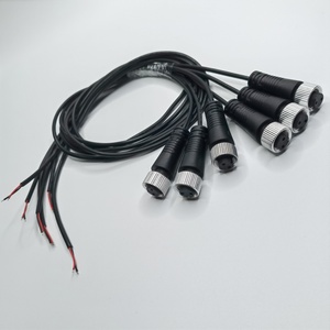 Conector de sensor M12 personalizado OEM ODM 2 pines un código hembra recto montaje de cable de aviación extensión arnés de cables para automatización - Product Image 5