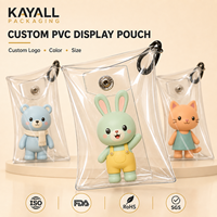 Pochette porte-monnaie personnalisée en PVC transparent avec fermeture éclair, mini sac de rangement et de présentation pour jouets, poupées et boîtes surprises