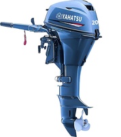 Motor Fuera de Borda YAHATSU de 4 Tiempos y 15 hp, Eje LARGO, Motor Marino Compatible con Motor y Repuestos Originales TOHATSU para Barco