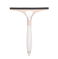 Nettoyeur de vitres multifonction double face en plastique 2-en-1 avec pulvérisateur intégré pour vitres de voiture et salles de bain