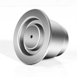 Filtre à café réutilisable et rechargeable en acier inoxydable 304 durable, texture brossée, avec couvercle, pour <span class=keywords><strong>capsules</strong></span> <span class=keywords><strong>Nespresso</strong></span> - Product Image 6